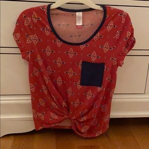 Burnt red scoop neck t-shirt